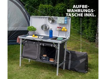 Campart Spülenschrank mobile Küchenbox mit Spüle Outdoor Küchenschrank faltbar Camper Küche