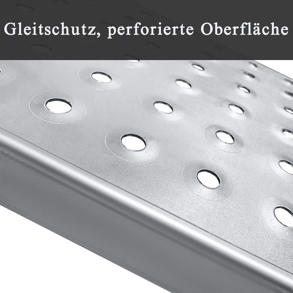 FIVMEN Auffahrrampe Laderampe Verladerampe 2 x Rollstuhlrampe Stahl Motorradrampe Rampe (135cm / 160cm), für PKW, Anhänger, Treppe, Fahrrad Max 400 kg