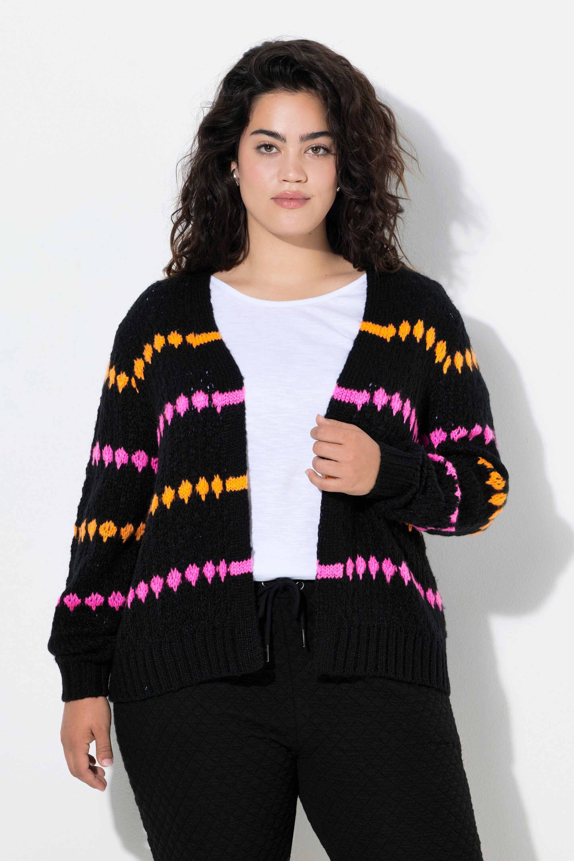 Angel of Style Strickjacke Strickjacke Straight Fit Neon-Details günstig online kaufen