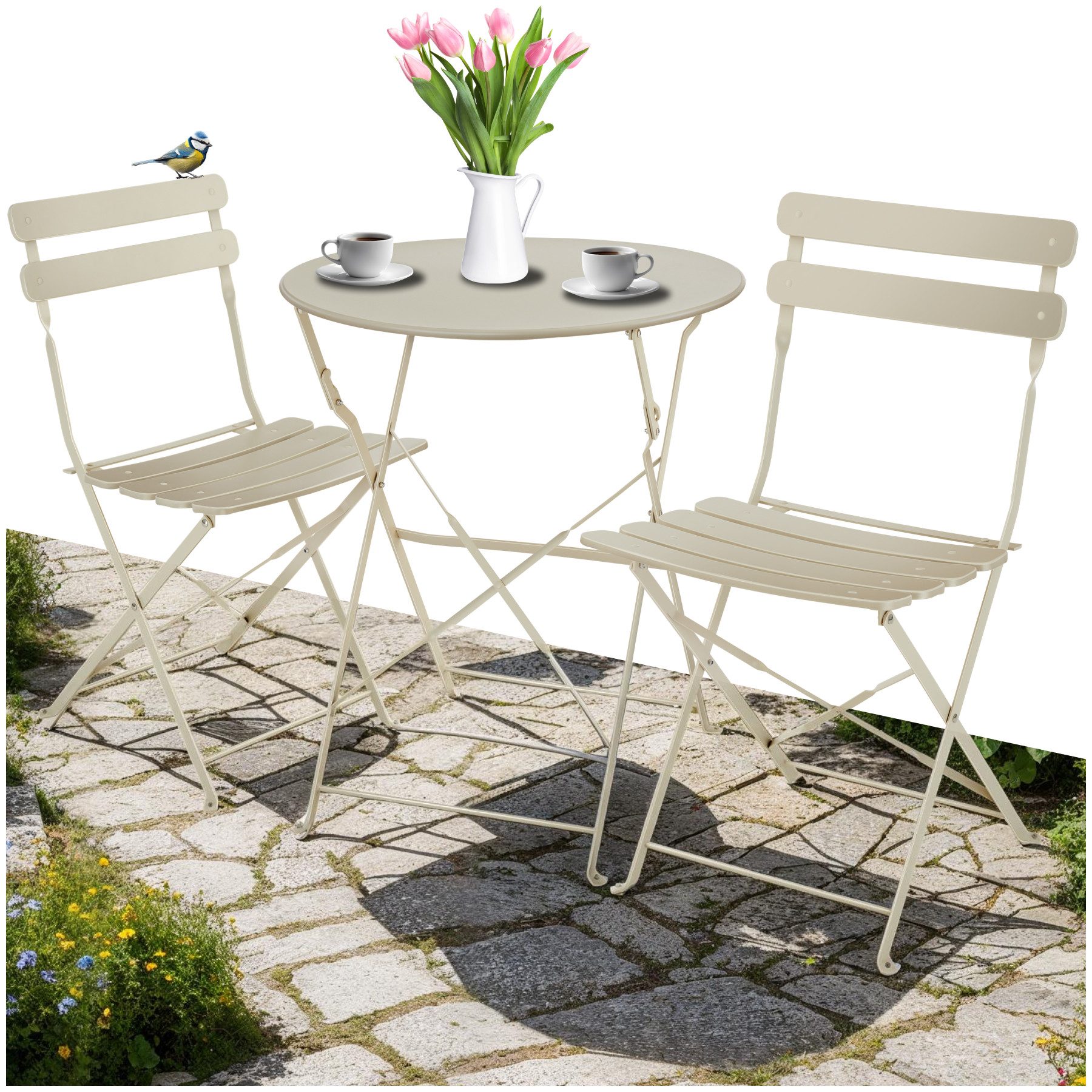 tectake Essgruppe Bistrotisch Set, (Set., 3-tlg), günstig online kaufen