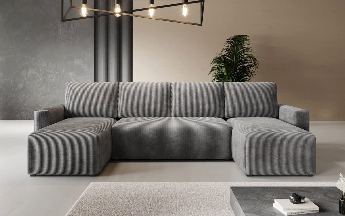 Luxusbetten24 Schlafsofa Designer Sofa Melva U, mit Stauraum und Schlaffunk günstig online kaufen