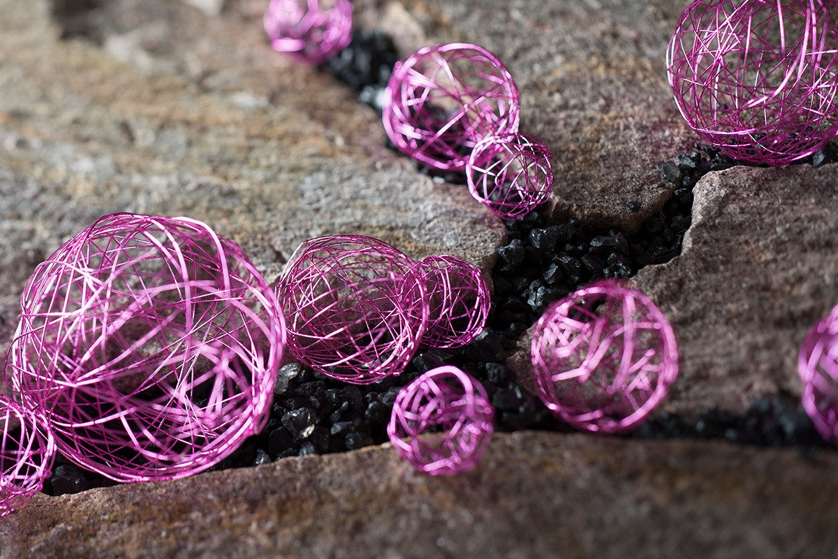 Eurosand Dekokugel DRAHT-BÄLLE Set 10 tlg.: 1x8cm + 3x5cm + 6x3cm in Klarsichtbox