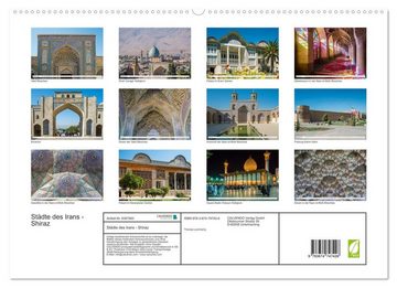 CALVENDO Wandkalender Städte des Irans - Shiraz (Premium, hochwertiger DIN A2 Wandkalender 2023, Kunstdruck in Hochglanz)