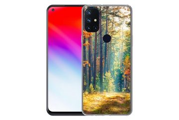 MuchoWow Handyhülle Wald - Sonne - Natur - Herbst, Phone Case, Handyhülle OnePlus Nord N10 5G, Silikon, Schutzhülle