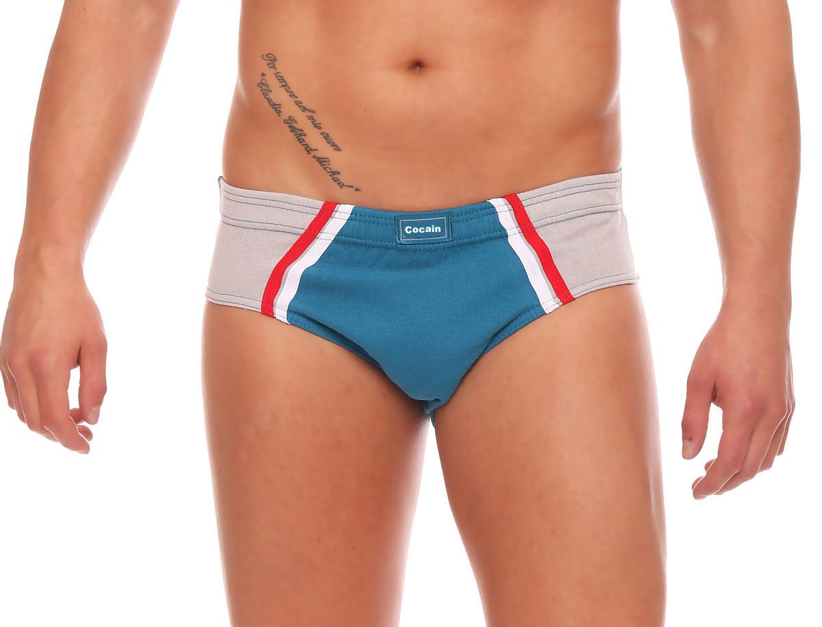 Cocain underwear Slip Herren Sportslip Unterhose Schlüpfer Slip bunt Baumwolle ohne Eingriff (Spar-Set, 6-St) auch in ÜBERGRÖSSEN - produziert in Europa