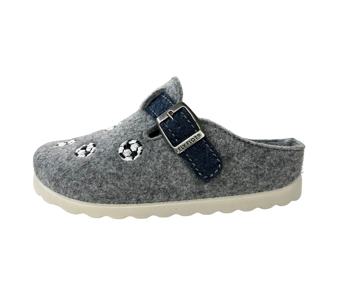 FLY FLOT Jungen Filz Pantoffel 200000-09 grey Hausschuh
