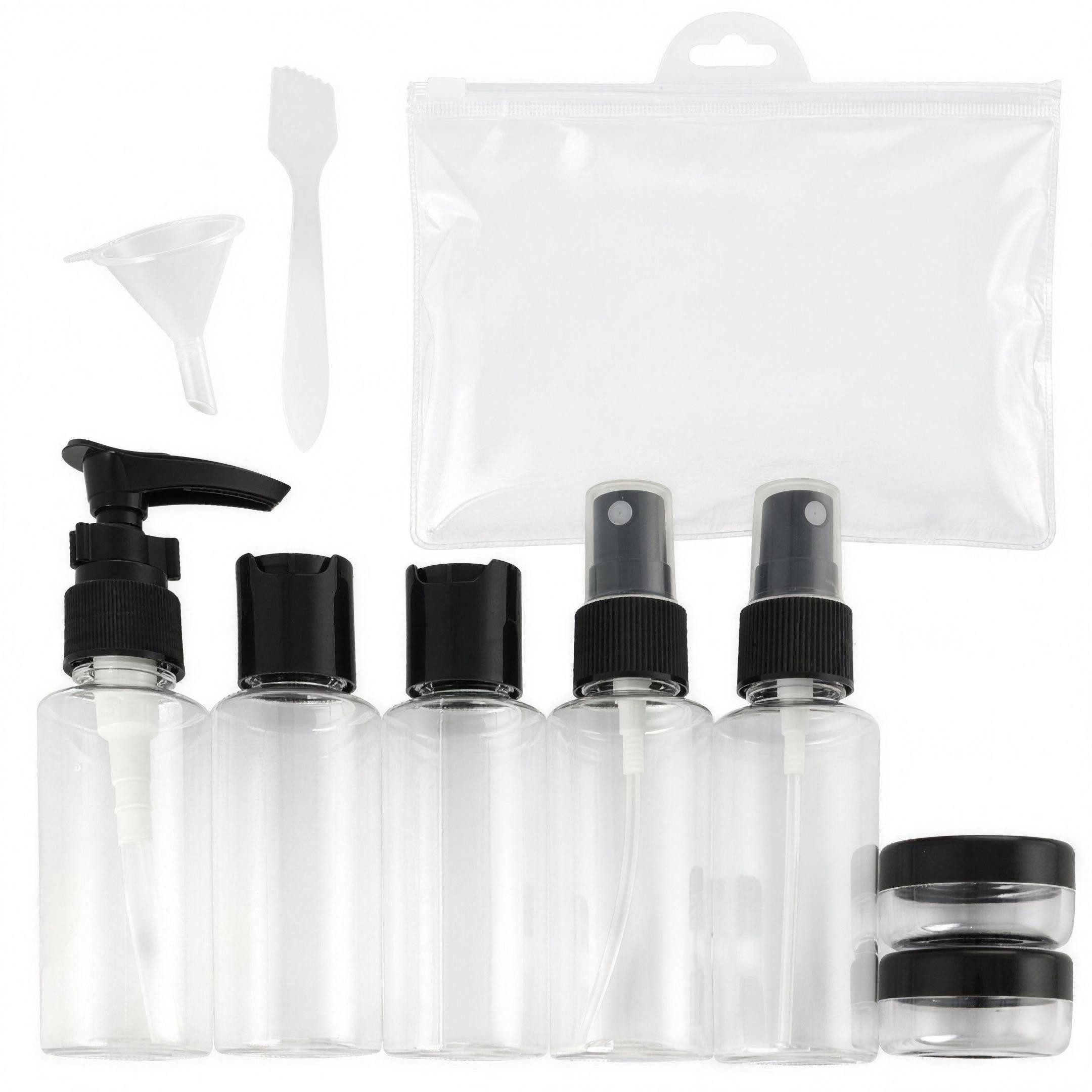 Reisebehälter Set 9 in 1 auslaufsicher 30 ml mit Tasche