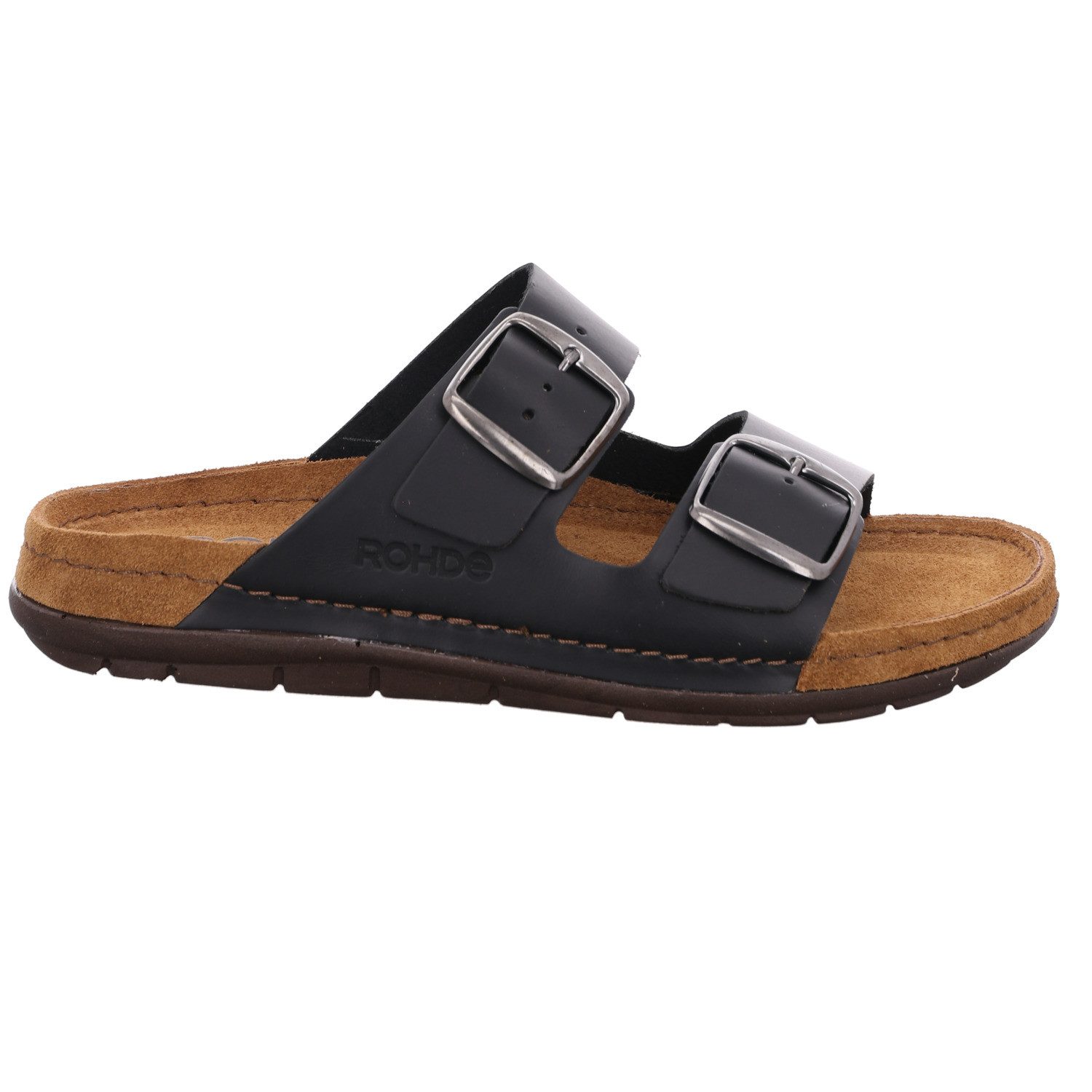 Rohde Rodigo-D Pantolette Sommerschuh, Schlappen, Hausschuh mit Schnallenverschluss