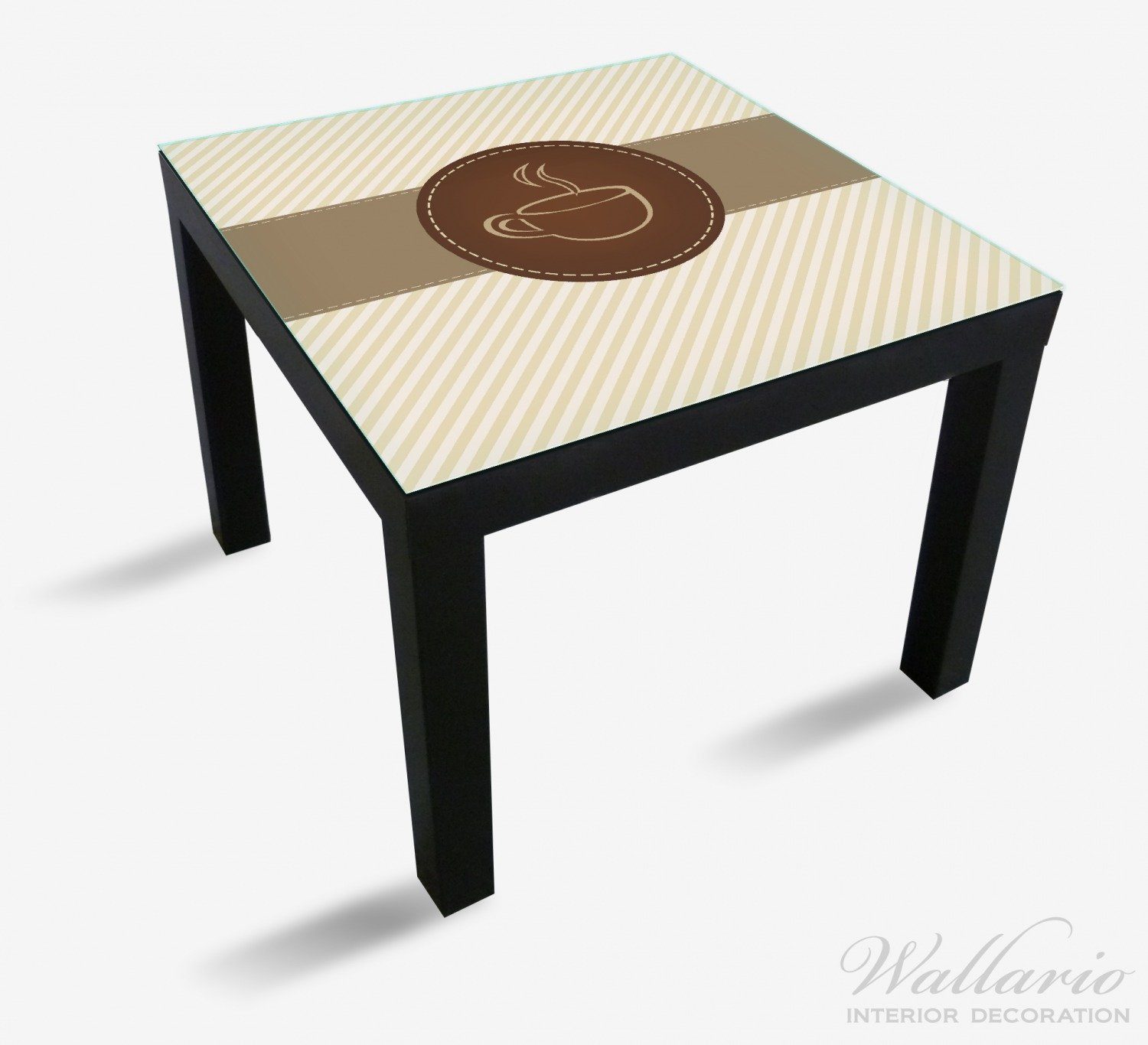 für St), Wallario Ikea - Tisch Kaffee Logo Tischplatte Lack Symbol Kaffee-Menü (1 geeignet für