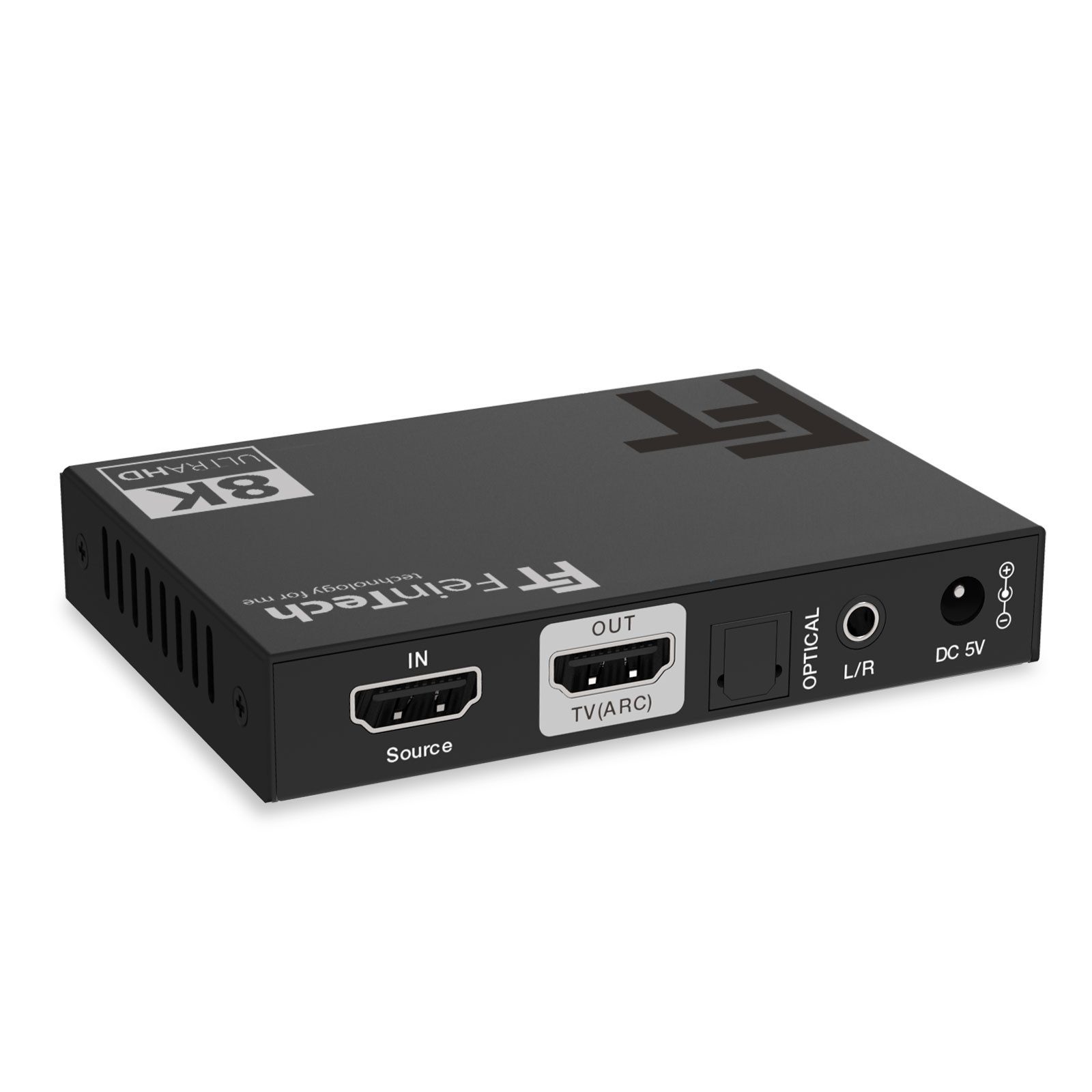 FeinTech AX210 HDMI 2.1 Audio Extractor SPDIF Toslink Cinch ARC HDMI-Adapter zu HDMI, 3,5-mm-Klinke, Toslink, HDMI 2.1 4K 120Hz & 8K 60Hz ARC