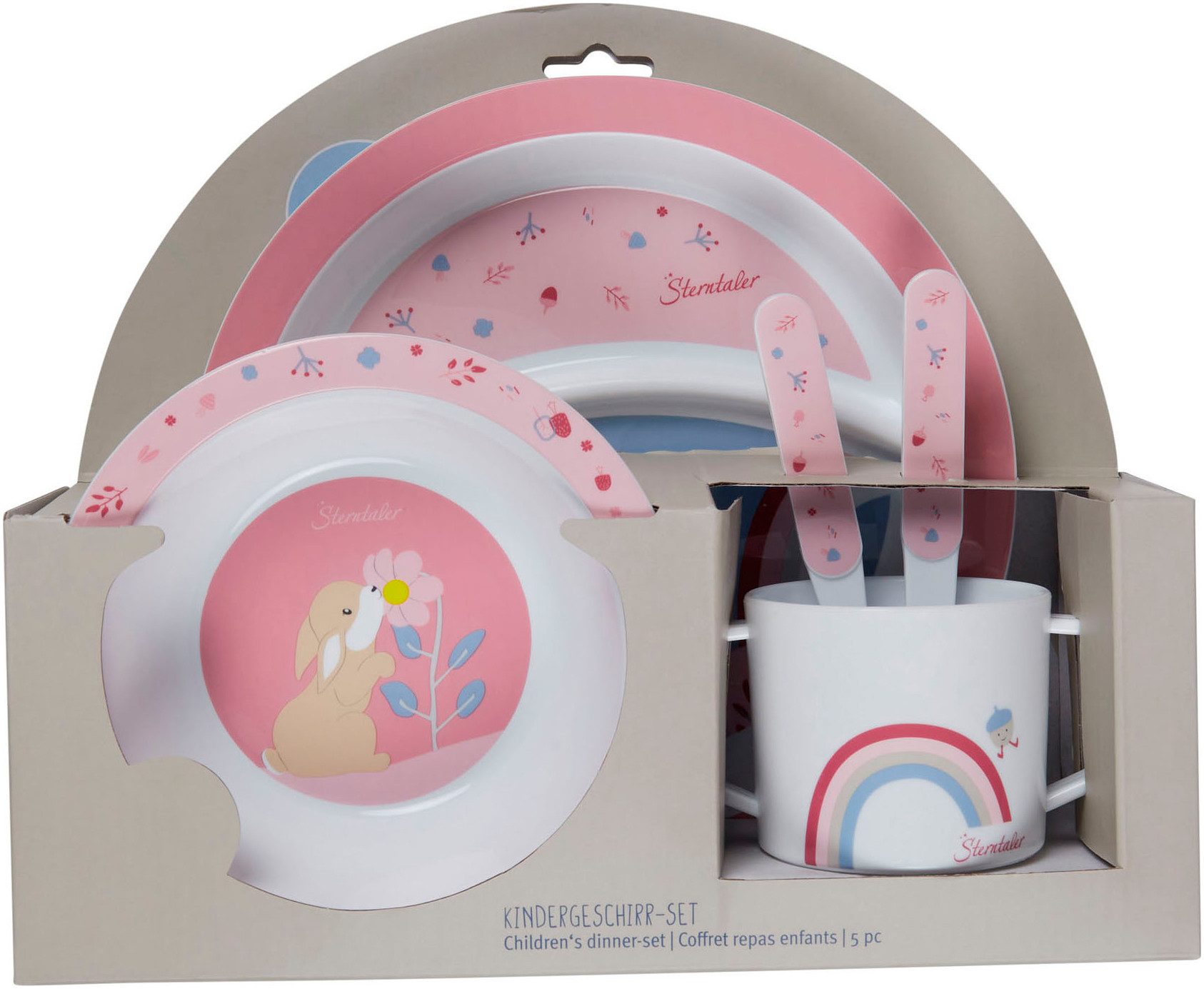 Sterntaler® Детская посуда-Set Детская посуда Hase Hanni, rund (5-tlg), Polypropylen