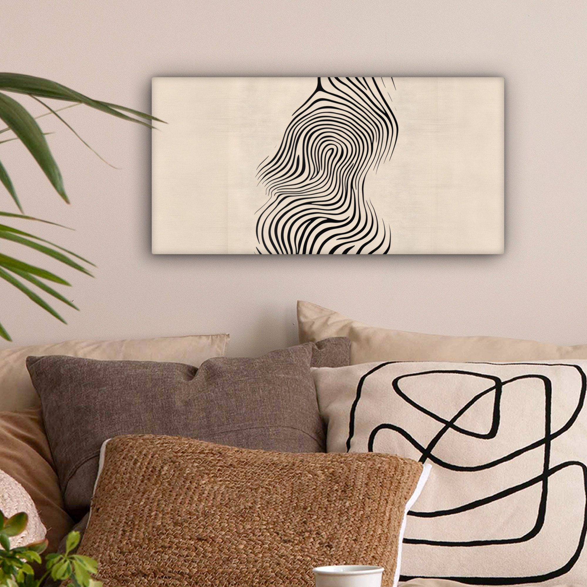 OneMillionCanvasses® Leinwandbild Panorama Linien - Abstrakt günstig online kaufen