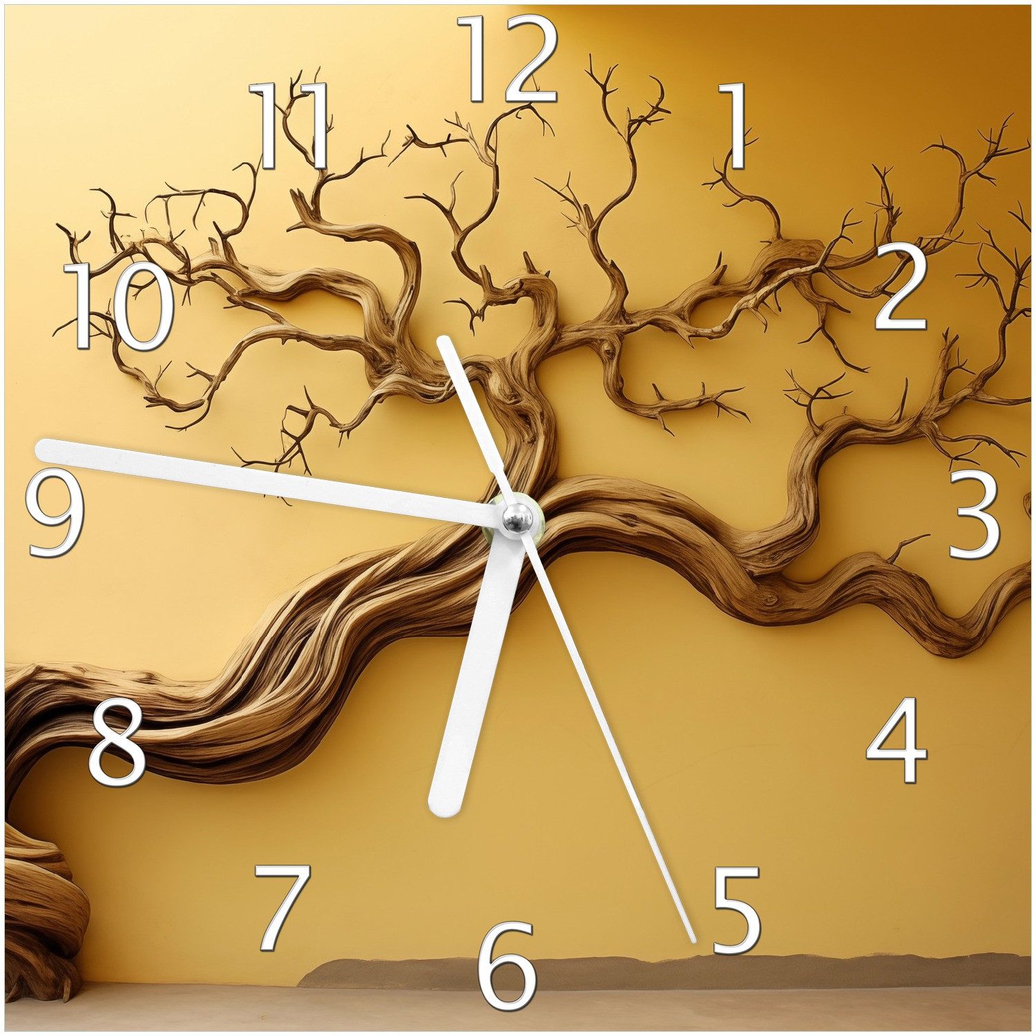 Wallario Wanduhr Lebensbaum Skulptur (Glasuhr) günstig online kaufen