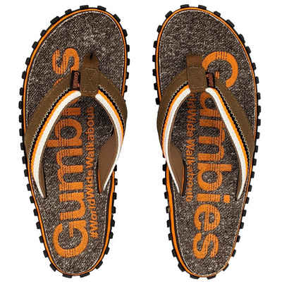 Gumbies Cairns in Orange T-Strap-Zehentrenner aus recycelten Materialien »in farbenfrohen Designs«