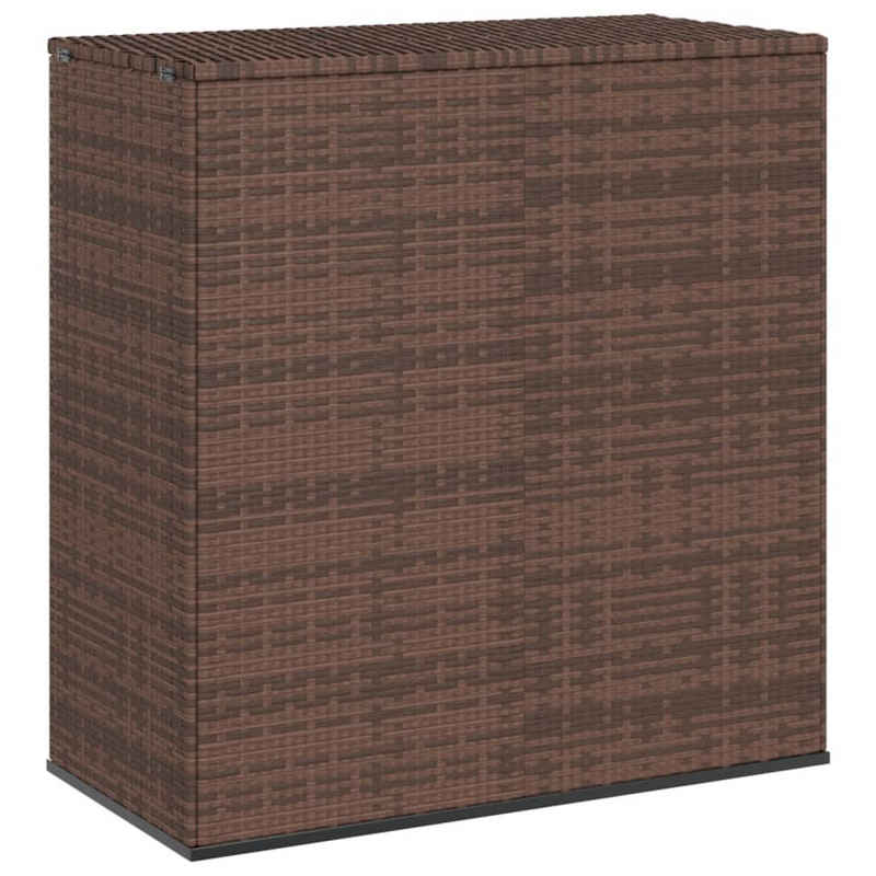 vidaXL Gartenbox Garten-Kissenbox PE Rattan 100x49x103,5 cm Braun