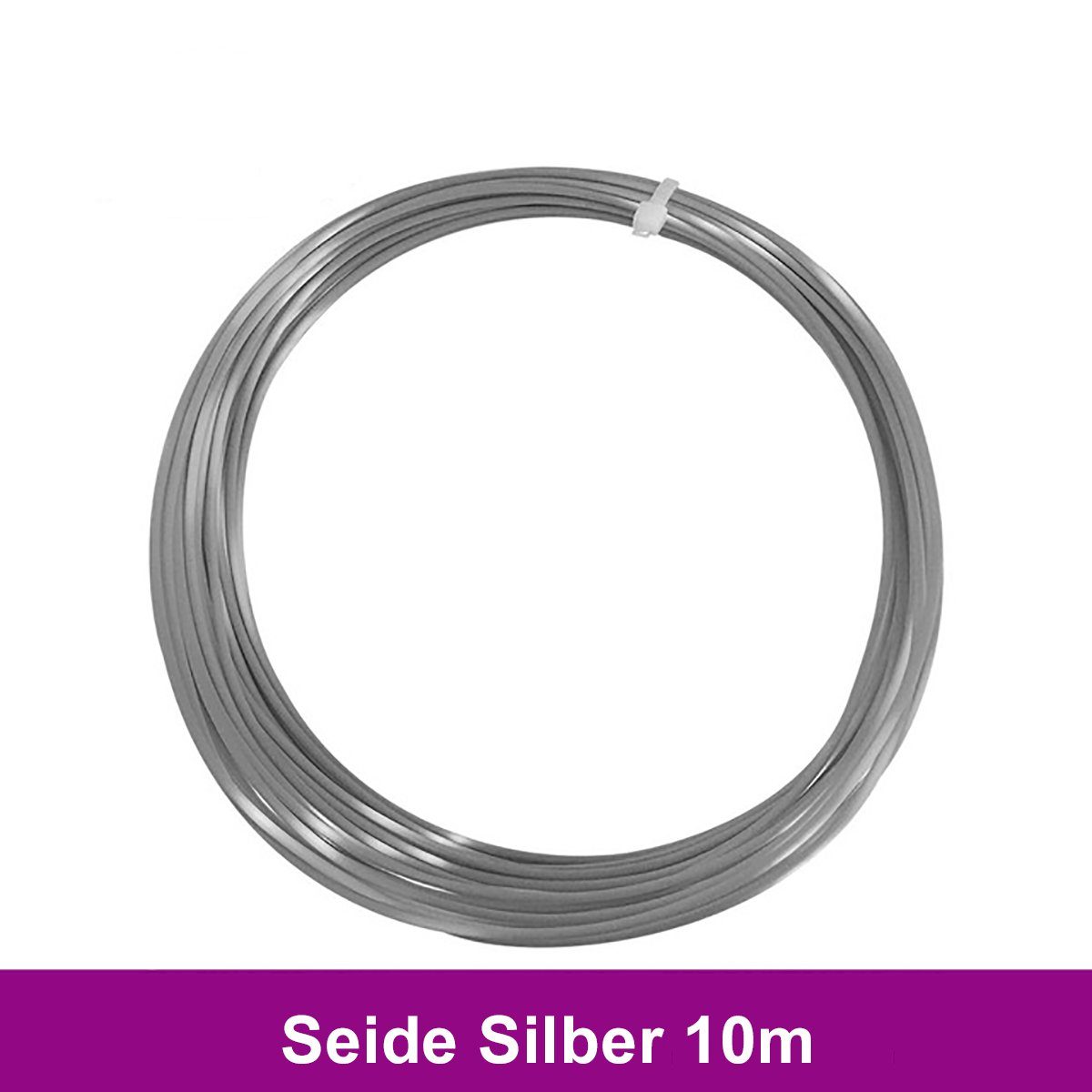 TPFNet 3D-Drucker-Stift PLA-Filament für 3D Drucker Stift - 3D-Malerei - Kinderspielzeug, DIY-Geschenk für Kinder - Farb PLA Filament Silber Seide - 10m