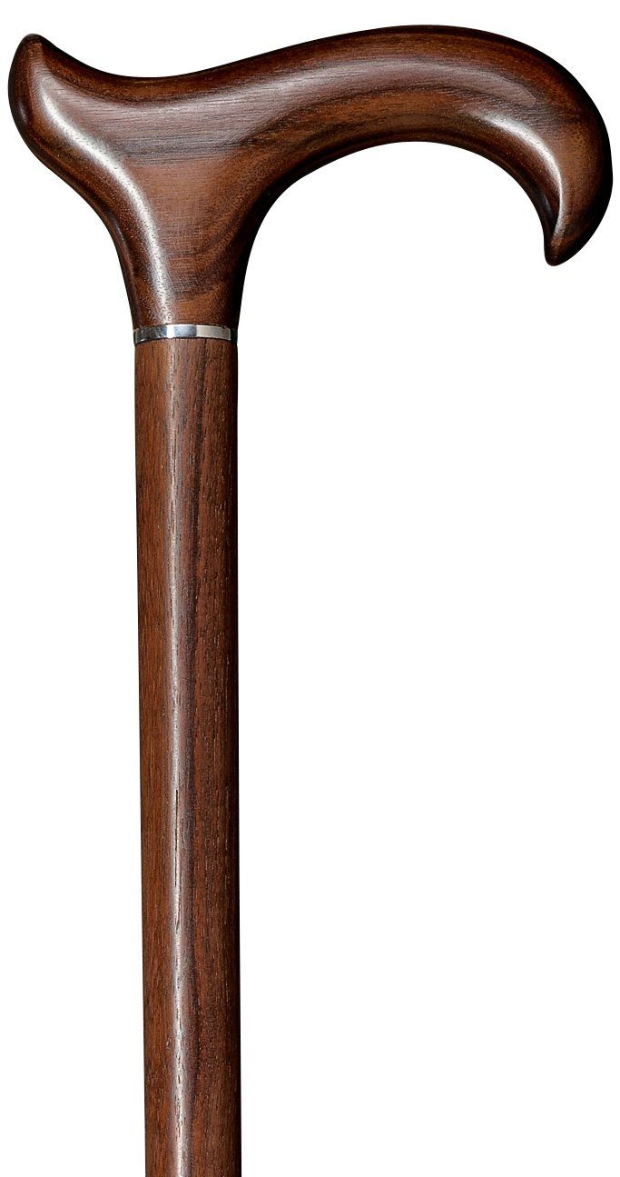 Stockshop Gehstock Gehstock NUSSBAUM, ergonomischer Derbygriff und Stock aus Nussbaumholz