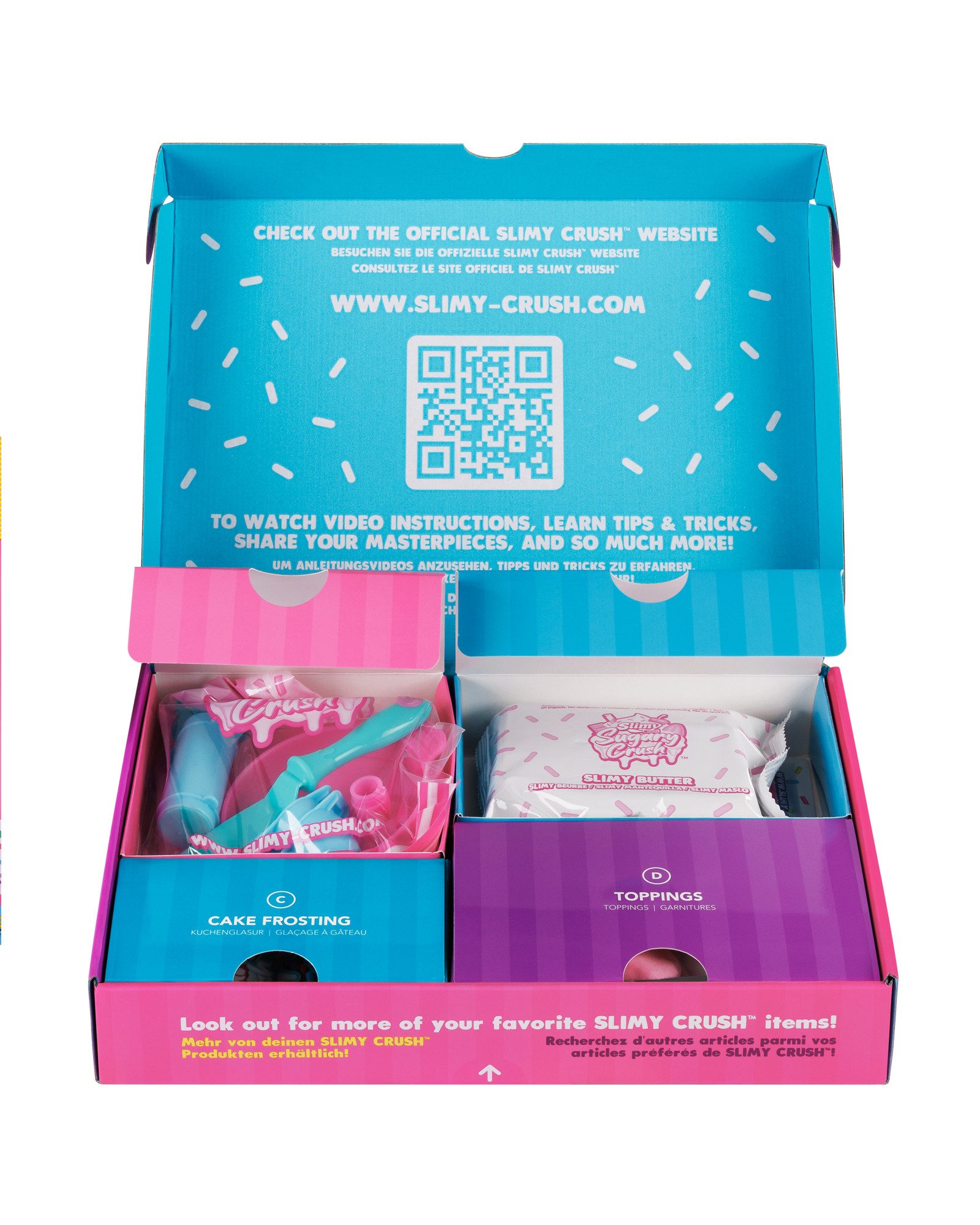 Slimy® Knetform-Set Sugary Crush - Party Caakery (1-tlg), Slime und Knete Kreativ-Set zum selber Mischen, Formen und Dekorieren