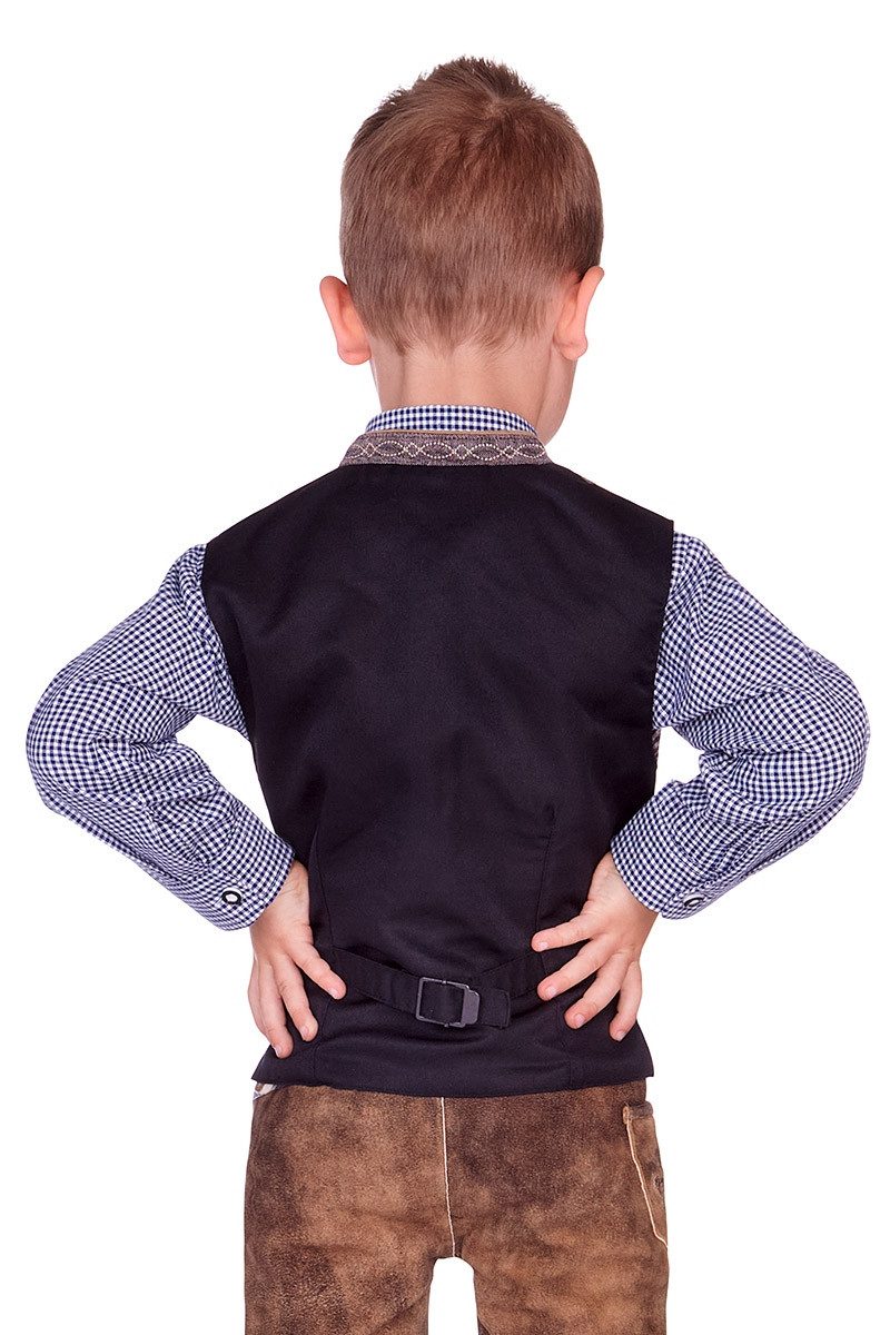 Maddox Trachtenjacke Kinderweste - OLIVER KID - kiesel