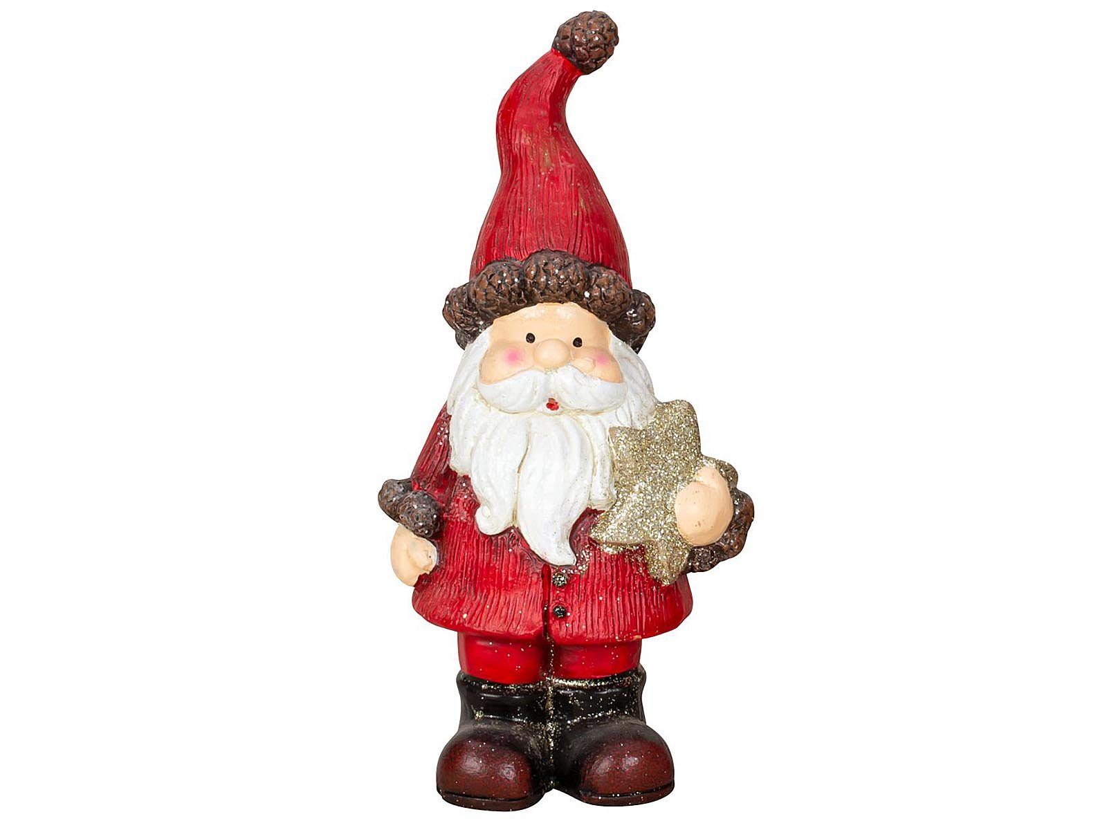 Nikolaus Mel-O-Design weihnachtliche rot 2956 Deko Weihnachtsmann stehend (1 St),