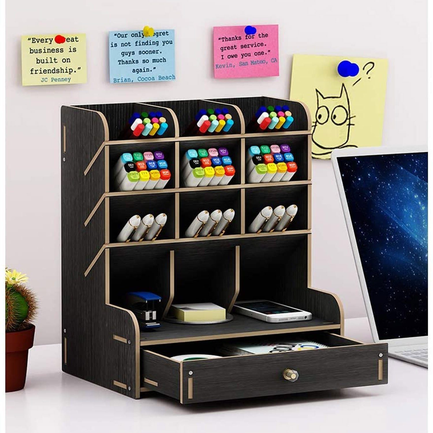 zggzerg Regal-Schreibtisch Schreibtisch-Organizer aus Holz, multifunktional günstig online kaufen
