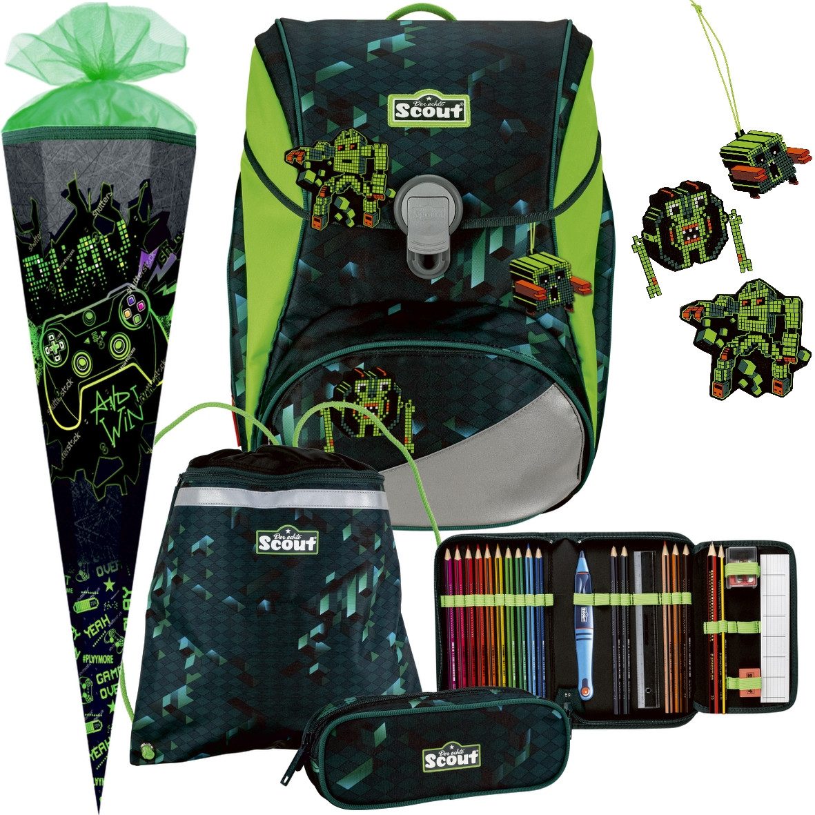 Scout Ранцы Jungen 1.Klasse in unterschiedlichen Modell-Sets (5-tlg)