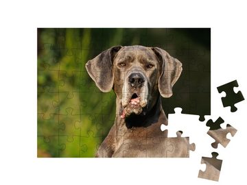 puzzleYOU Puzzle Deutsche Dogge Blau: 12 Jahre alt, 48 Puzzleteile, puzzleYOU-Kollektionen Doggen
