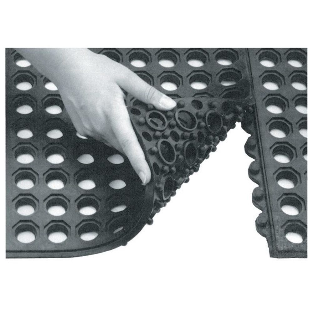 Neutral Bodenschutzmatte Gummi Steckmatte schwarz geschlossen 900X900X15 mm