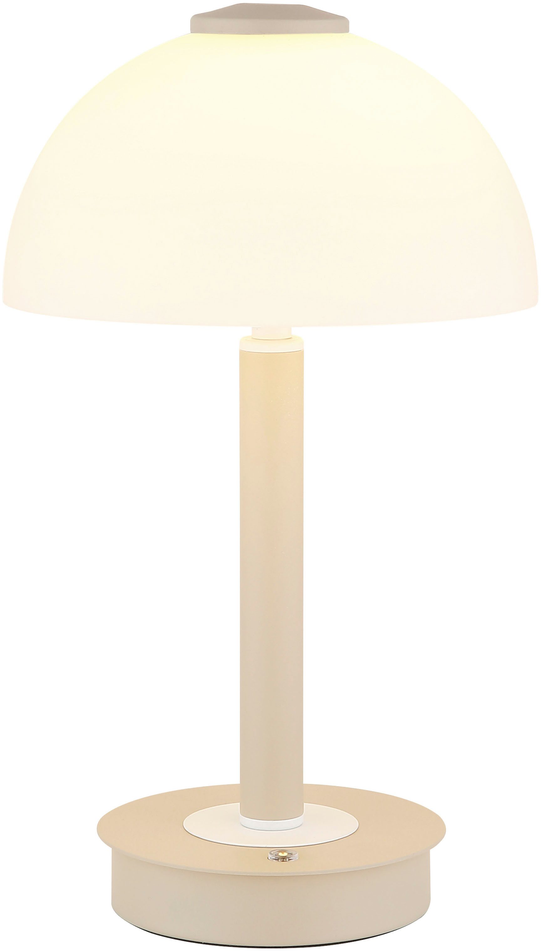 GLOBO LIGHTING Tischleuchte ULDIN, LED fest integriert, Warmweiß, Tischleuchte, Glas opal, Touchdimmer, LED 7W