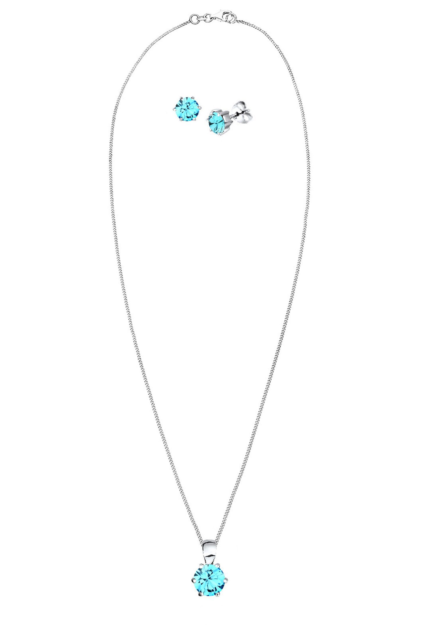 Elli Schmuckset 925 Sterling Silber, mit Kristallen von Swarovski®