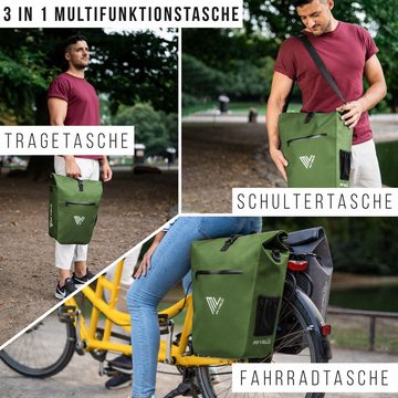 MIVELO Fahrradtasche Gepäckträgertasche wasserdicht inkl. Laptoptasche