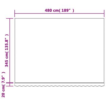 vidaXL Markise Markisenbespannung Mehrfarbig Gestreift 5x3,5 m (1-St)