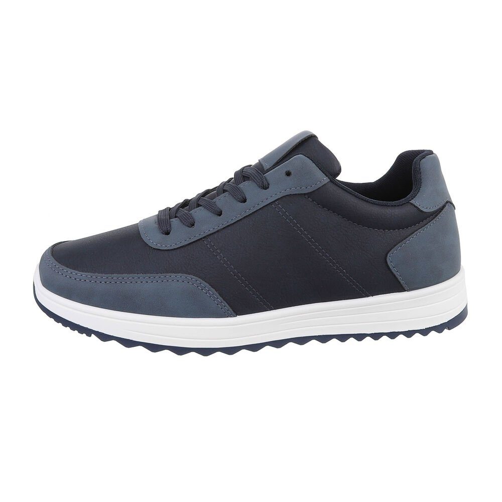 Ital-Design Herren Low-Top Freizeit Sneaker Flach Sneakers in Dunkelblau