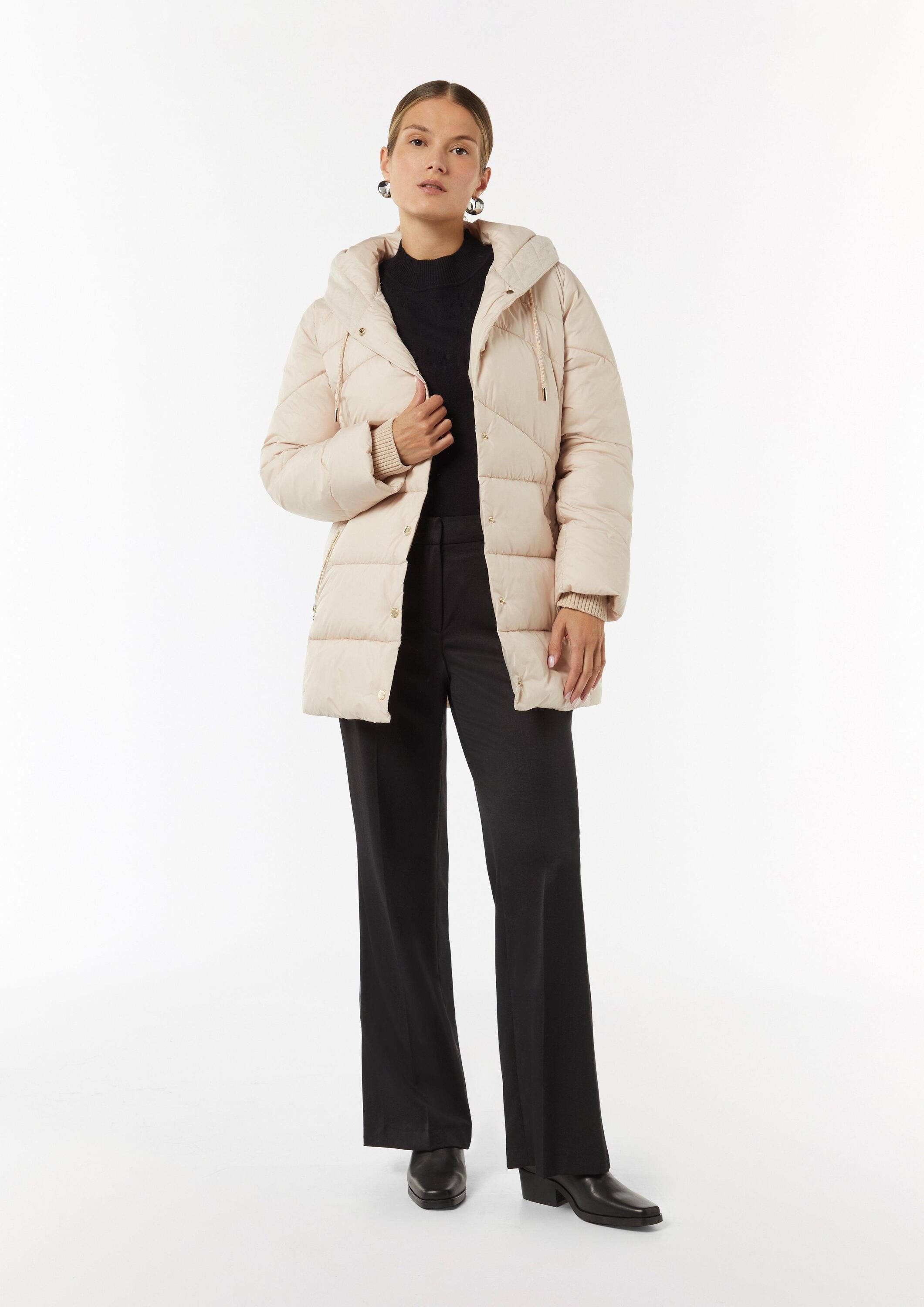 comma Winterjacke Outdoor-Jacke Gesteppte Jacke mit Druckknöpfen