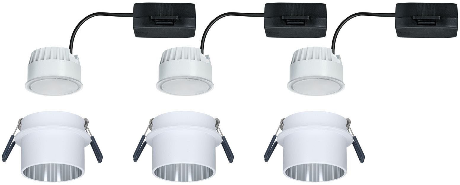 Paulmann LED Einbauleuchte Gil, mehrere LED-Modul, wechselbar, Warmweiß, LED Helligkeitsstufen, 3-Stufen-dimmbar