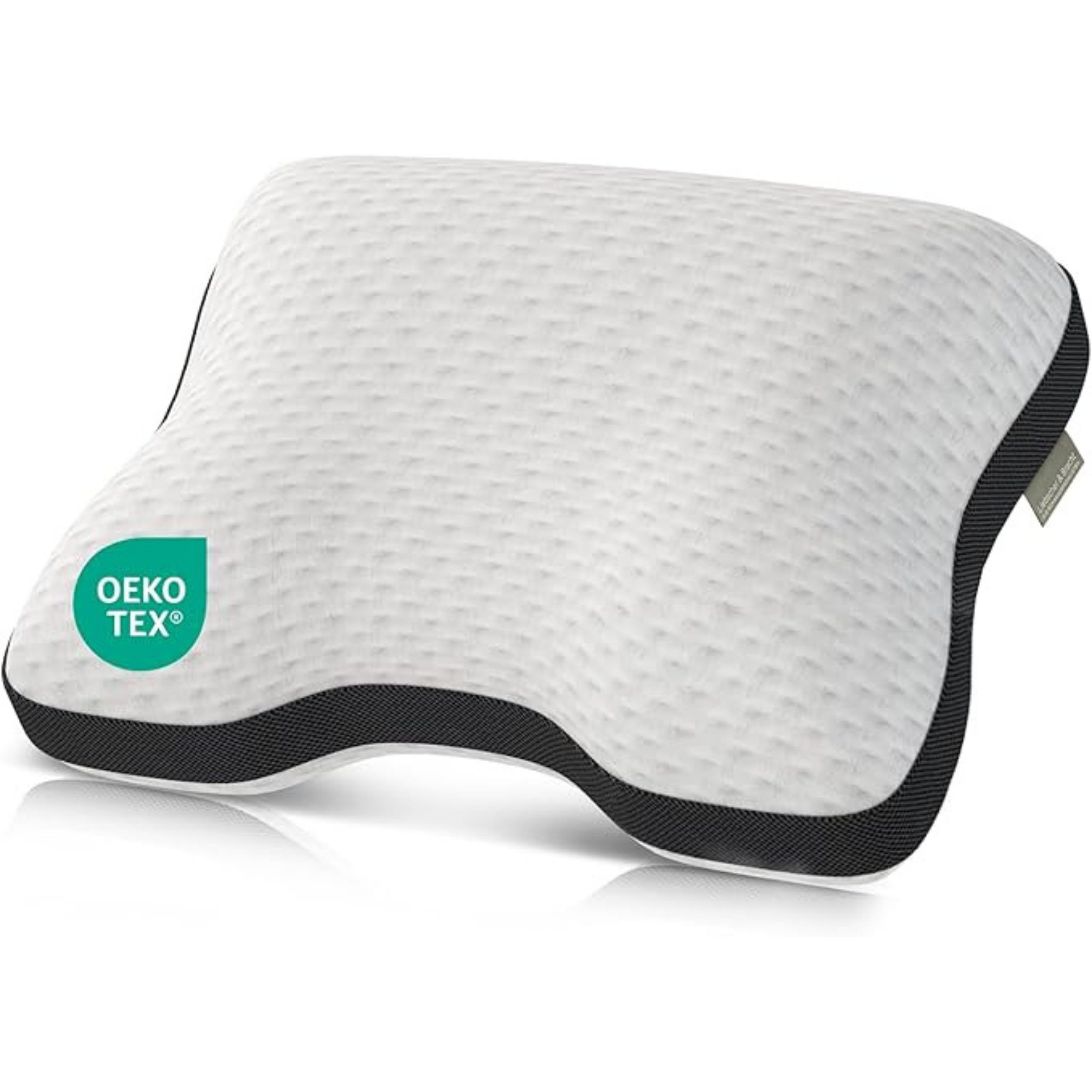 Liebscher & Bracht Kopfkissen Kissen, Füllung: Schaumstoff, Rücken, Nackenschläfer, Bauch, Seitenschläfer, Seite, Rückenschläfer, 2 Härtegrade, Ergonomisches Design, Verstellbare Höhe, Memory-Schaum
