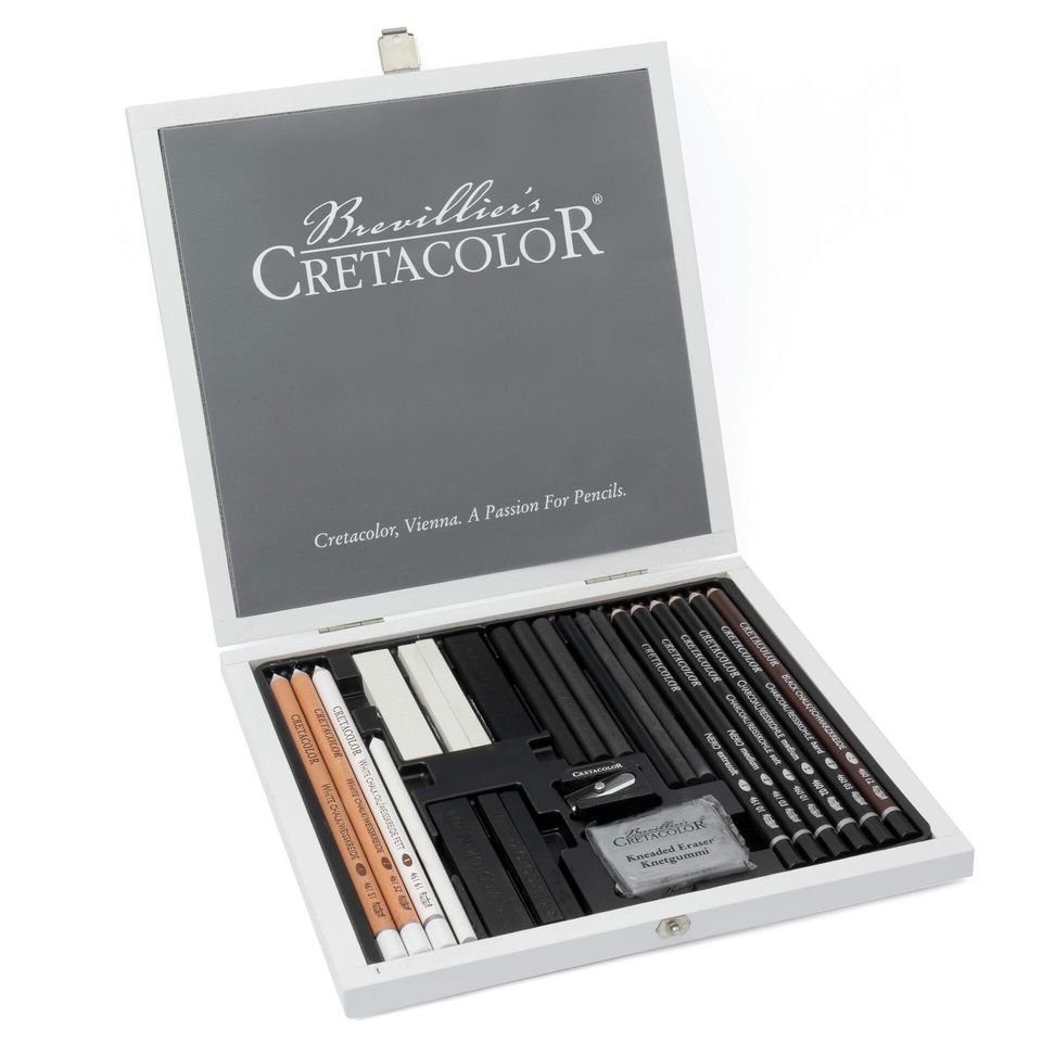 Brevilliers Cretacolor Kreativset Black & White Box Künstlerset Spezial, (25-tlg)