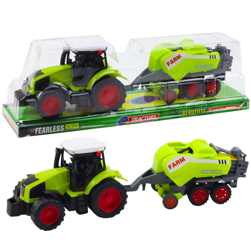 LEAN TOYS Modelltraktor LeanToys Traktor Traktorensatz Landwirtschaftliche Ballenpresse