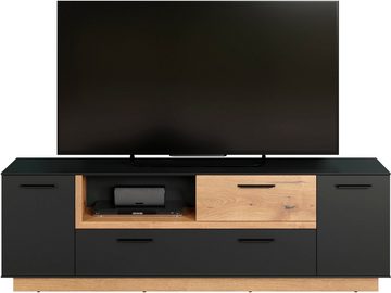 INOSIGN TV-Bank Premont (1 St), ca. 187 cm breit, zweifarbiger TV-Schrank, moderne Eiche, stehend