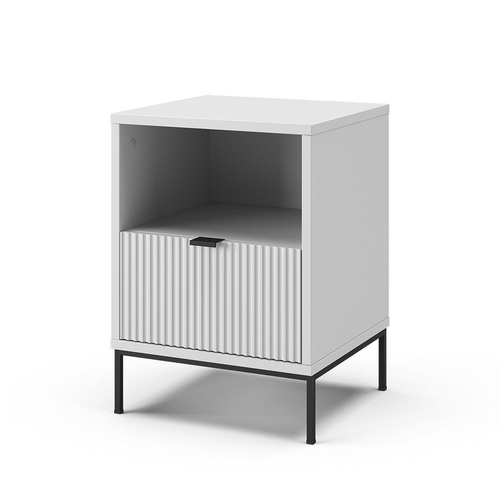 Vicco Nachtschrank Eliza, Weiß, 40 x 55 cm mit 1 Schublade günstig online kaufen