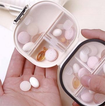 FIDDY Pillendose Tragbare Reise-Pillendose für sieben Tage (Mini-Aufbewahrungsbox für einwöchige Pillen im Freien, 1 St)