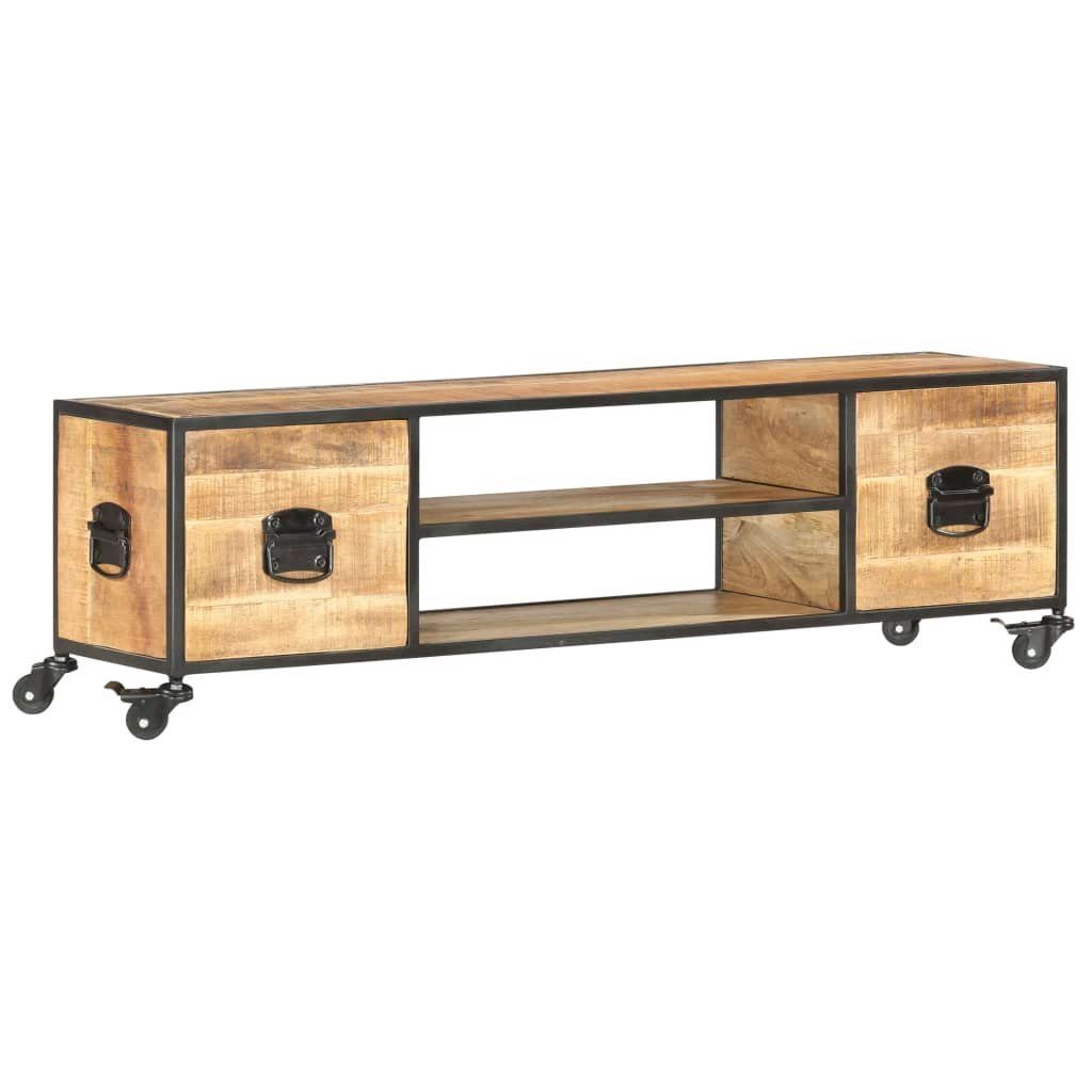 furnicato TV-Schrank 130x30x39 cm Massivholz Mango