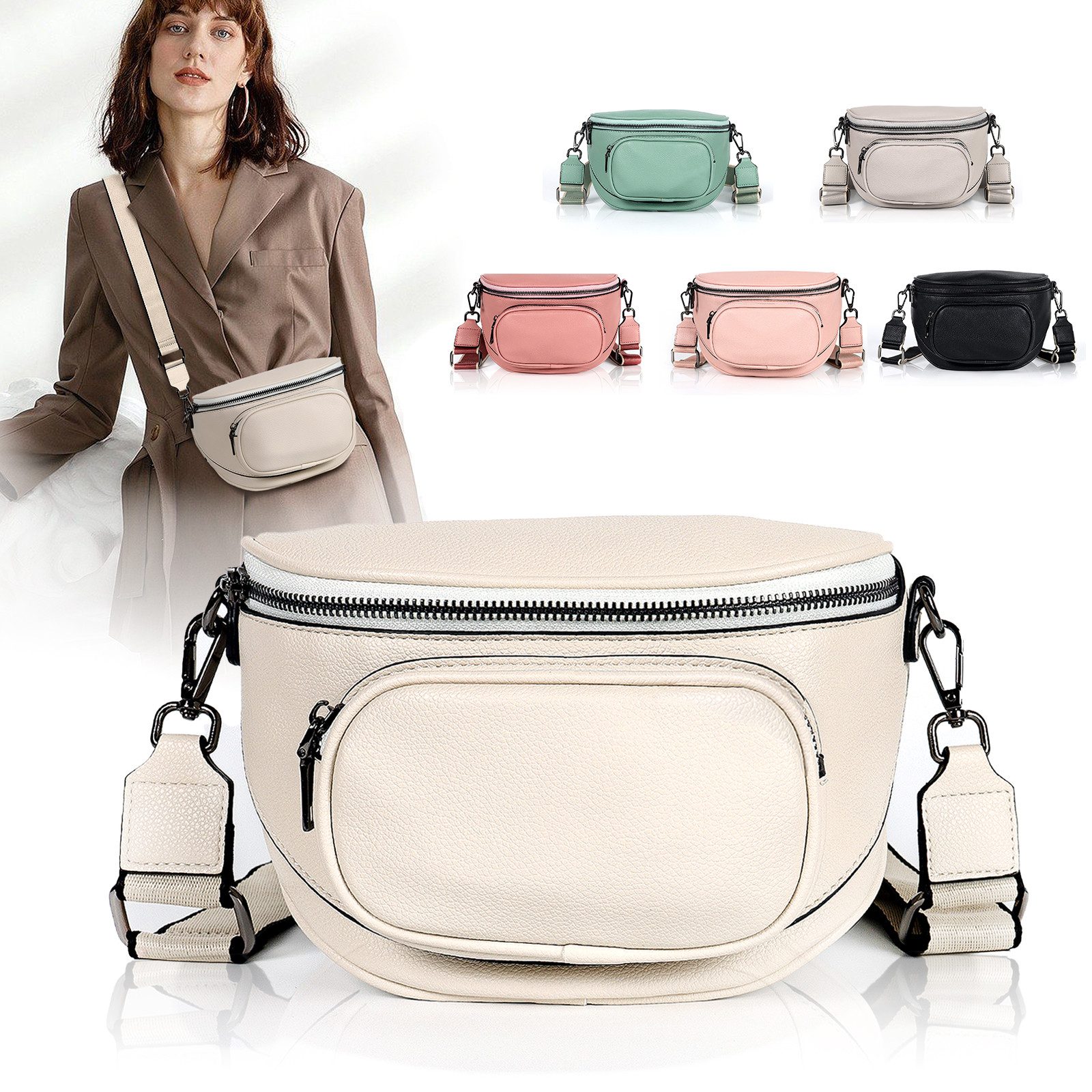 TAN.TOMI Bauchtasche Damen Bauchtasche,Umhängetasche Damen Klein Crossbody günstig online kaufen