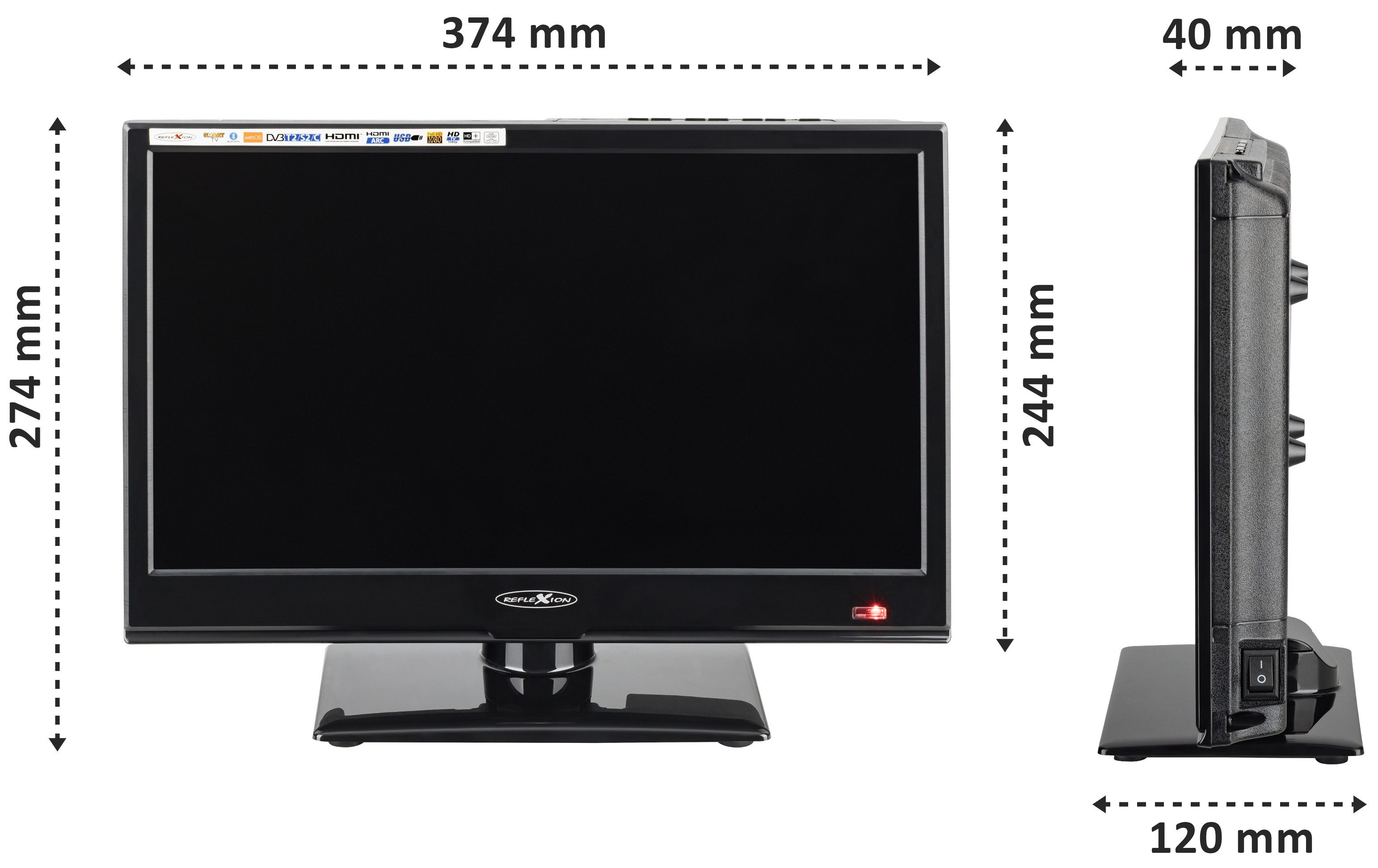 Reflexion LEDW16IBT LED-Fernseher (16 Zoll, Full HD)
