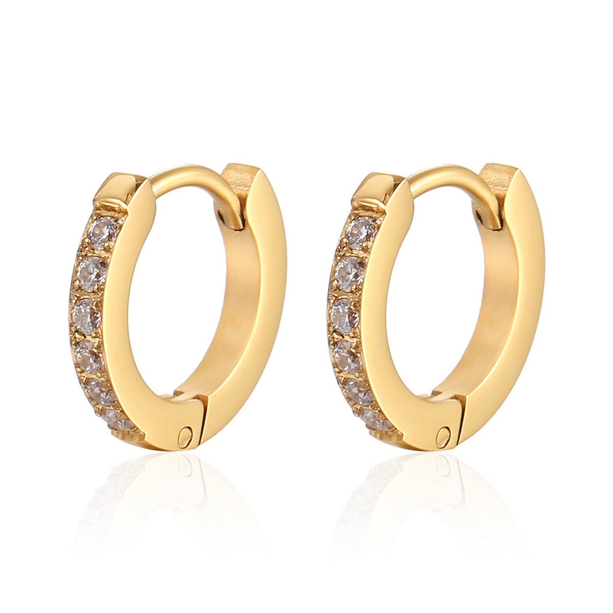 KARMA Paar Creolen Ohrringe Kristalle Gold günstig online kaufen