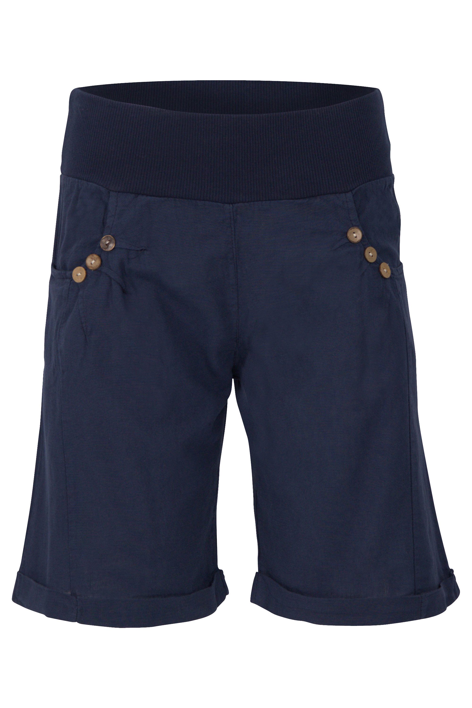 Leinenhose malito Damen Bermuda aus Leinen, Shorts für den Strand, lässige