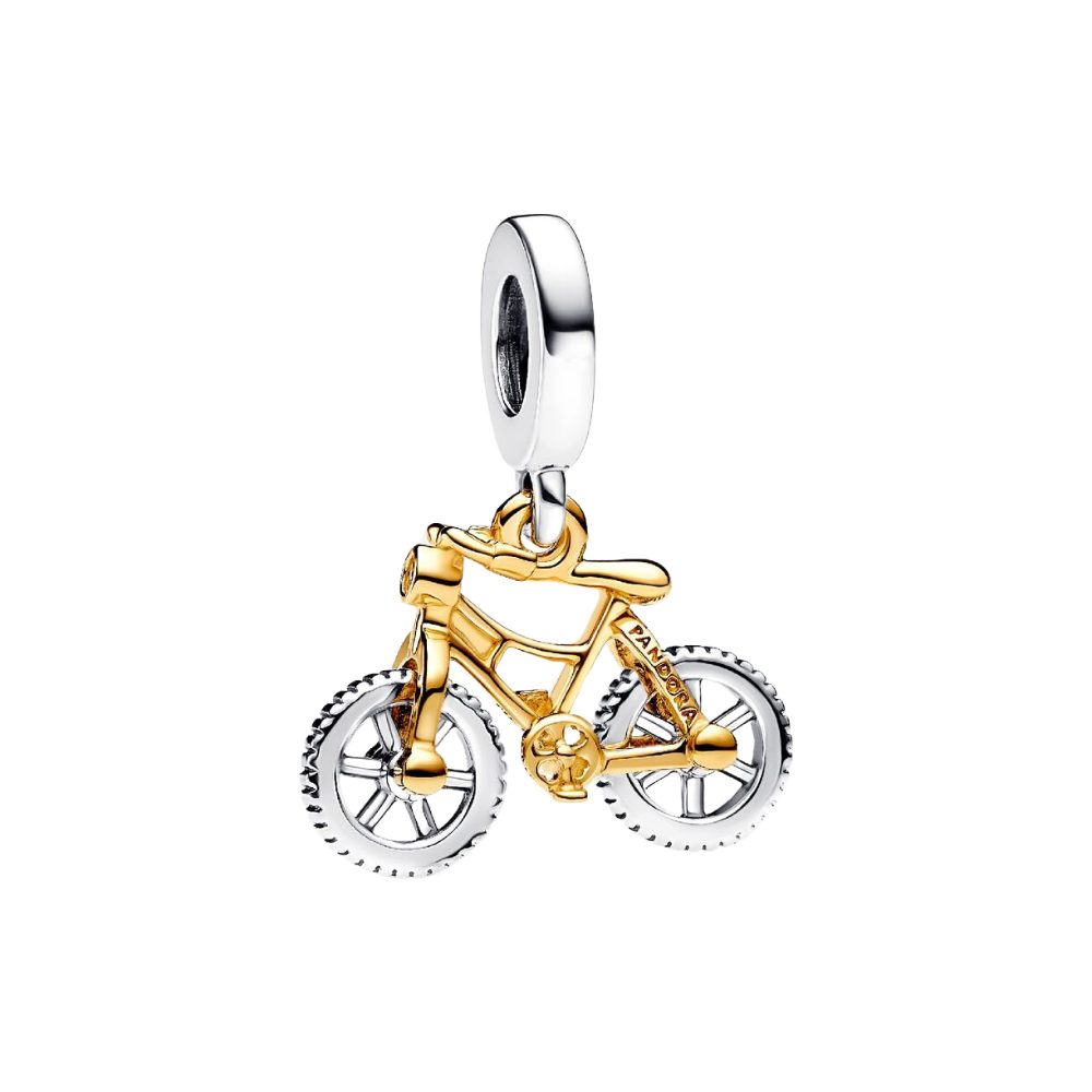 Pandora Charm-Einhänger 763354C01, Pandora, Fahrrad, Reisen, Sterling Silber, vergoldet