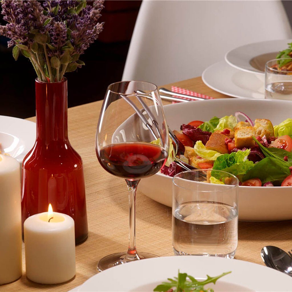 Villeroy & Boch Gläser-Set Entrée Rotweinglas, 4 Stück, 4-tlg., Glas, Kristallglas, 4 Stck, spülmaschinenfest