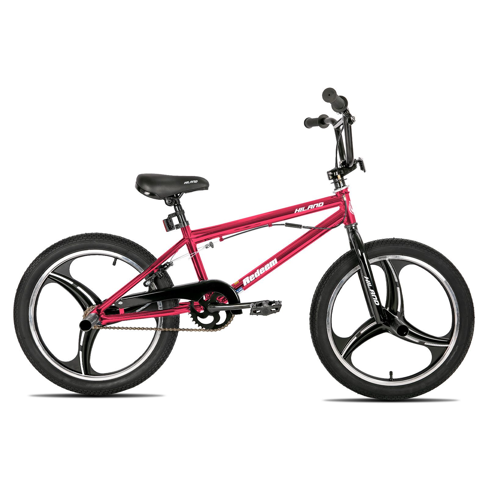 HILAND BMX-Rad 20 Zoll 3-Speichen Kinder BMX Rad für Jungen & Mädchen 5–12 Jahre, 360 Degree Rotor Freestyle, 4 Pegs Single Speed