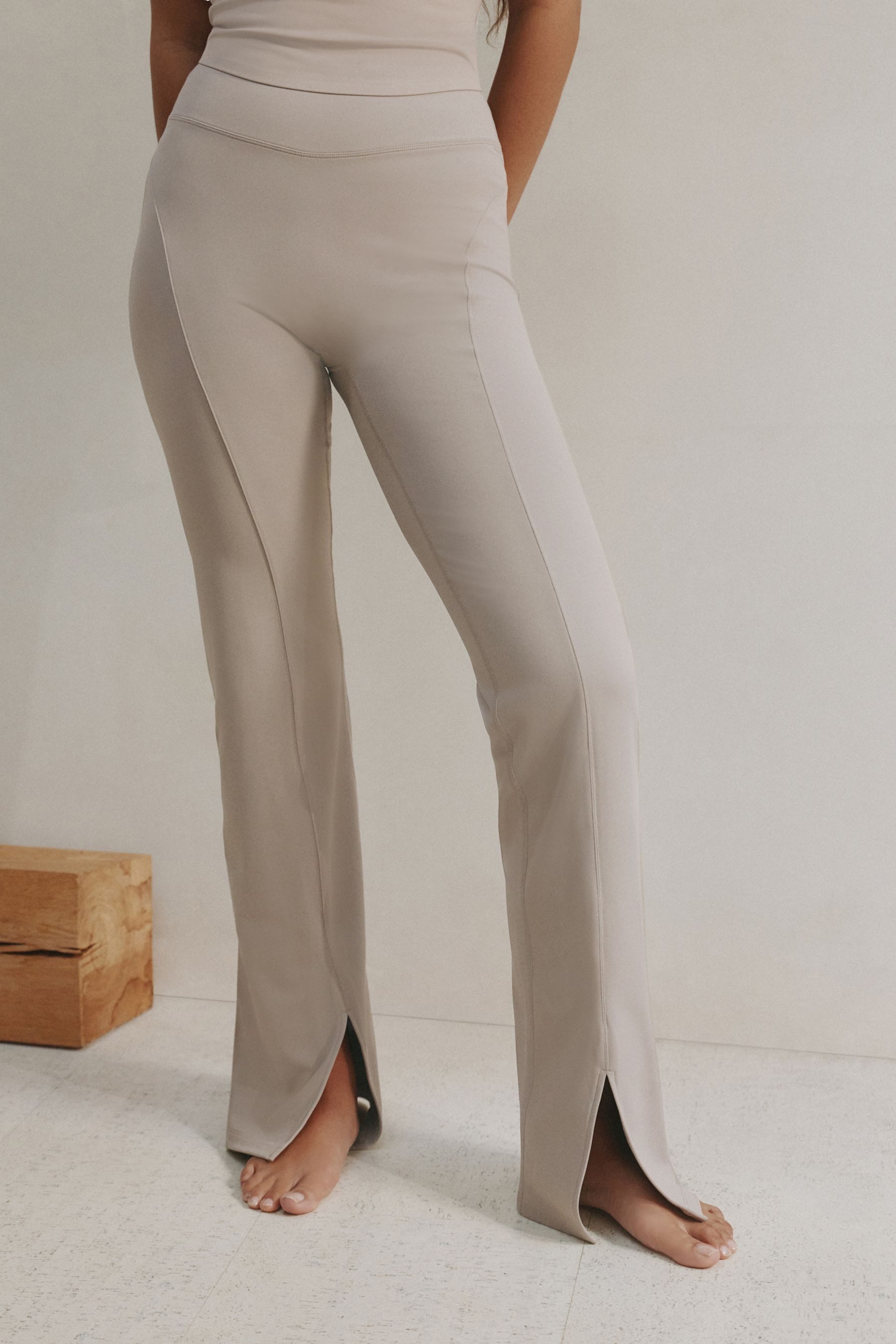 self Leggings Self. Hochbund-Leggings mit Schlag (1-tlg)
